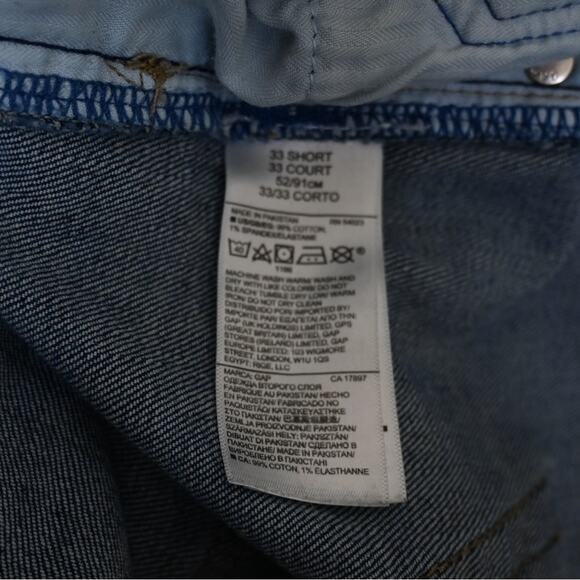 GAP Real Straight Jeans Womens 33/16 Short Dark Wash - Picture 11 of 11
